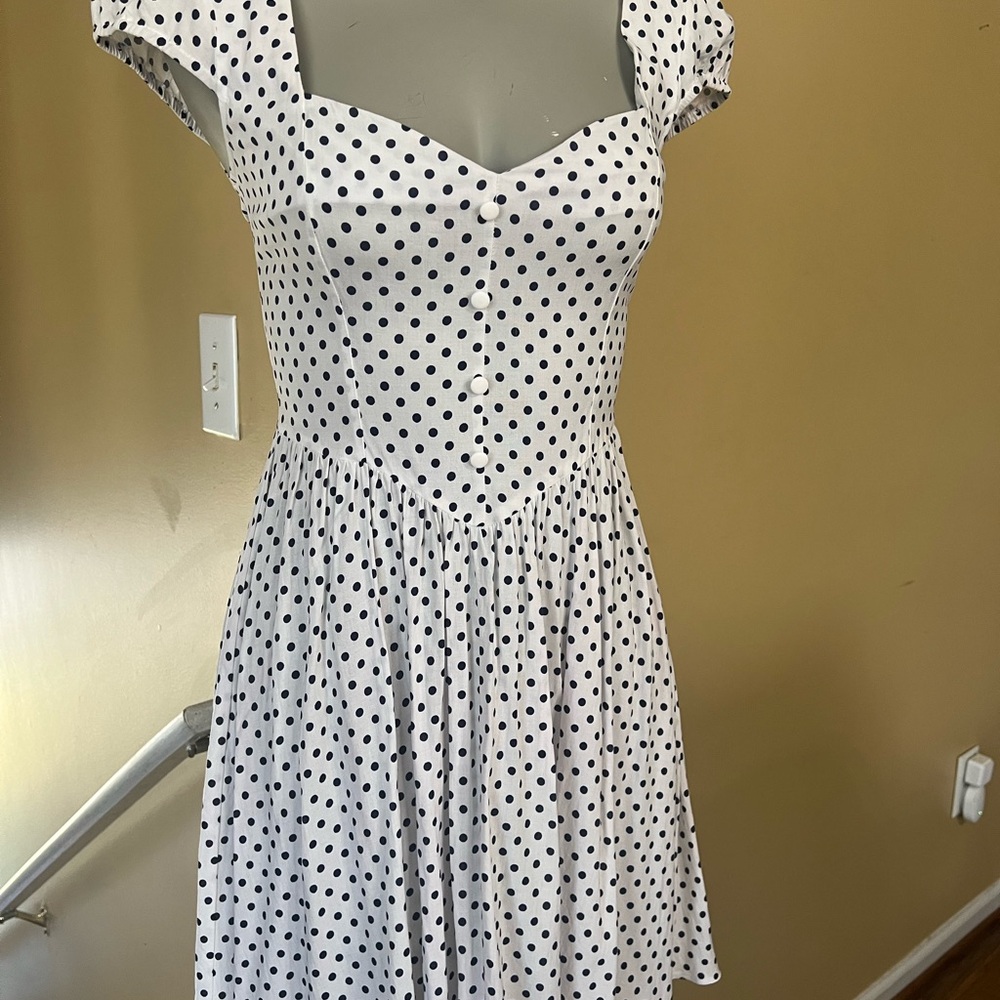 ASOS Black and White Polka Dot Mini Dress
